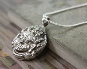 1 inch Sterling Silver Mahakala Pendant