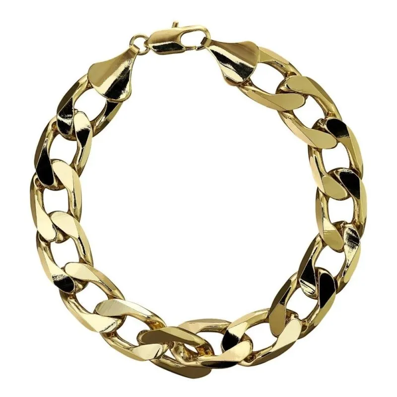 12mm Gold Filled Bonded Cuban Curb Bracelet 6/8/9 Inches