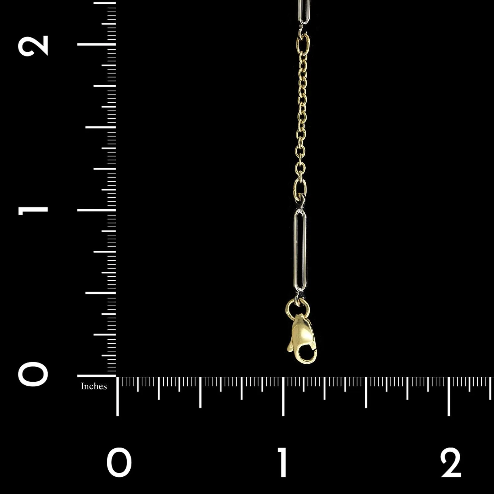 14K Two-tone Estate Fancy Link Anklet