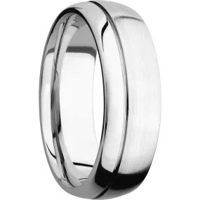 14K White Gold with Satin , Polish Finish