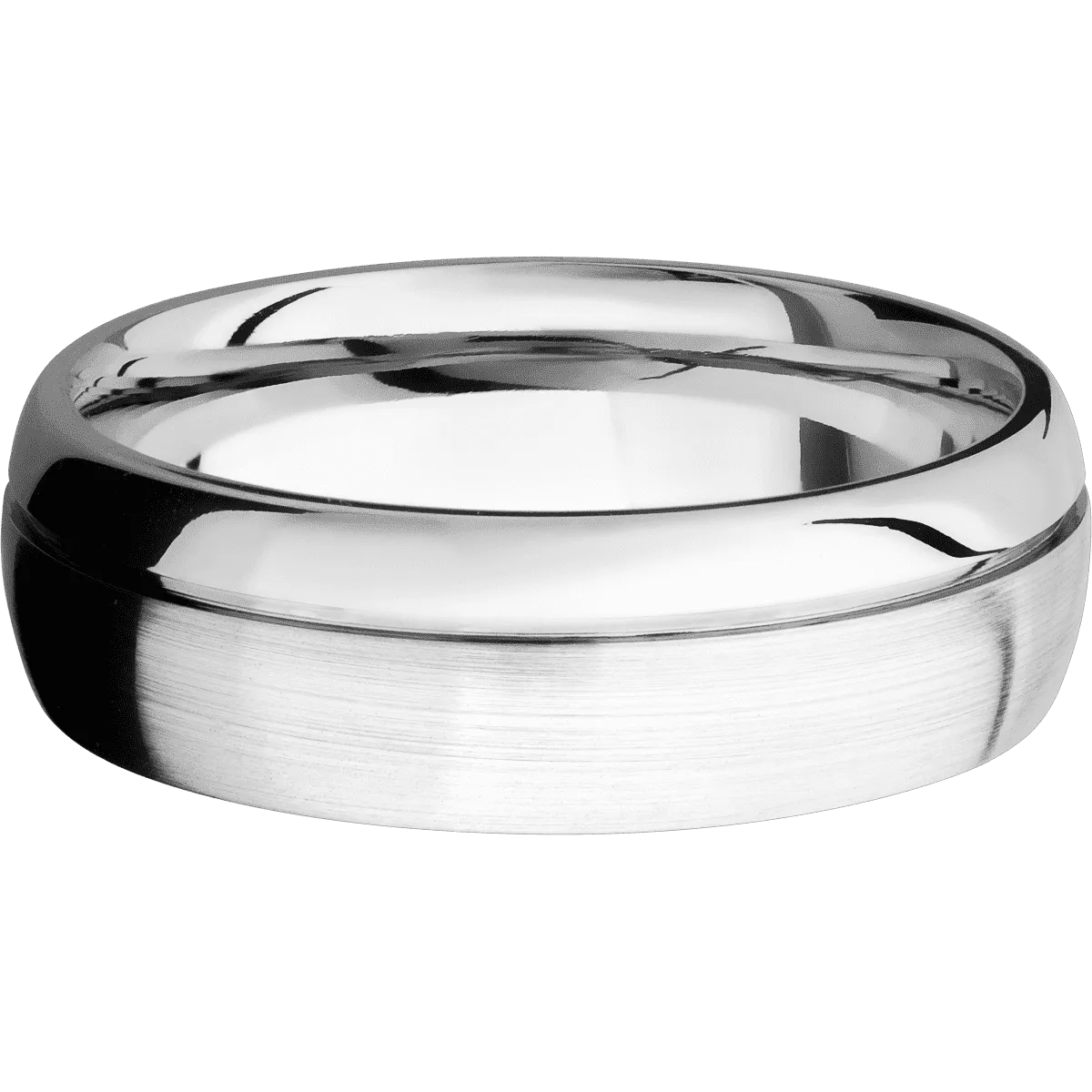 14K White Gold with Satin , Polish Finish
