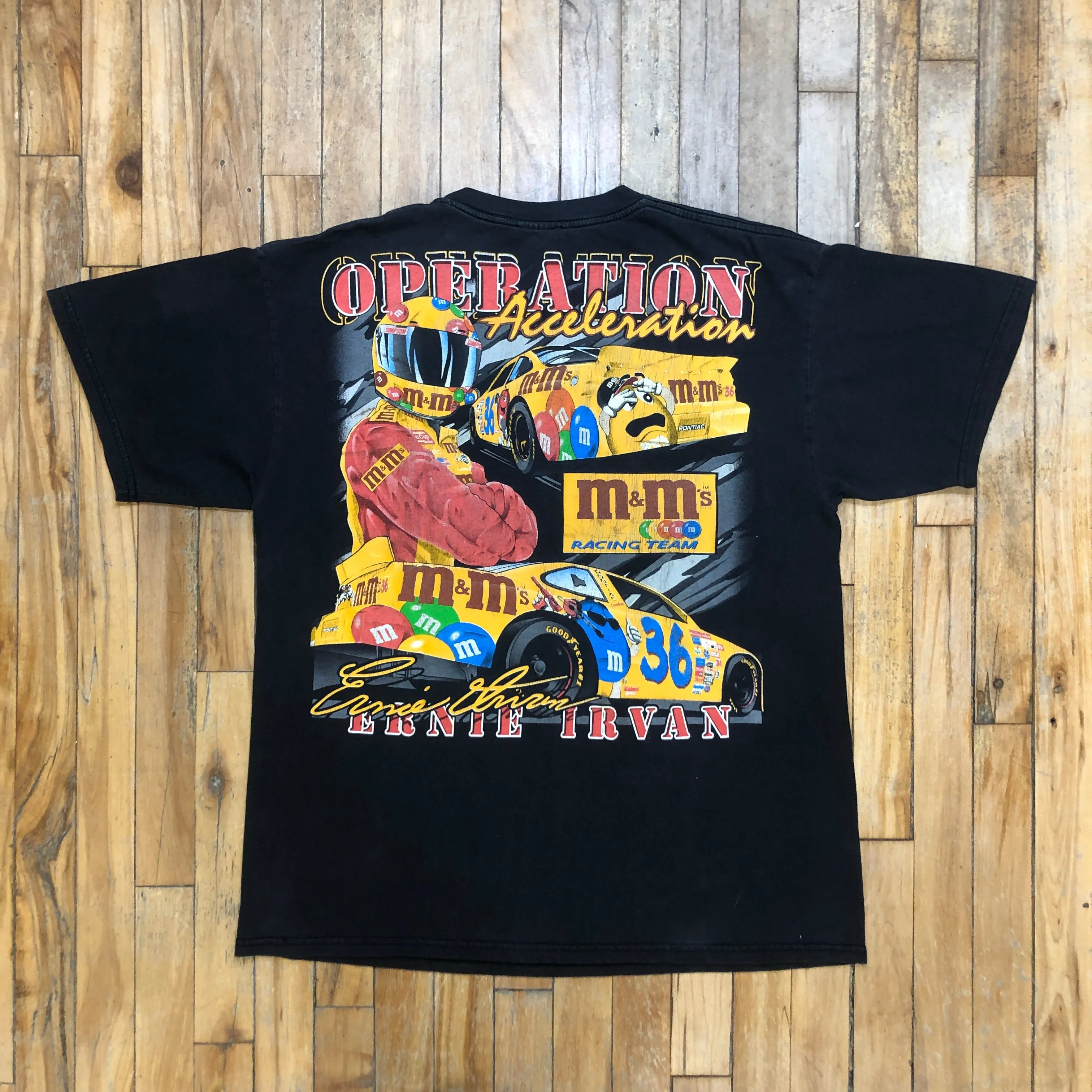 1999 Ernie Irvan "Operation Acceleration" M&Ms Pontiac Vintage Graphic T-Shirt Size XL