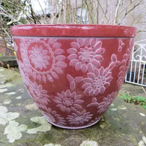 40cm Chengdu Patio Pot Terracotta/White Plant Pot