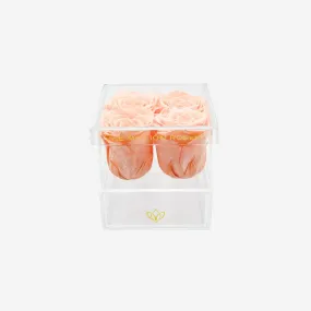 Acrylic 4 Drawer Box | Peach Roses