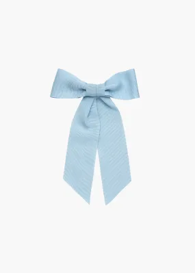 Alice Grosgrain Bow Barrette -- Powder