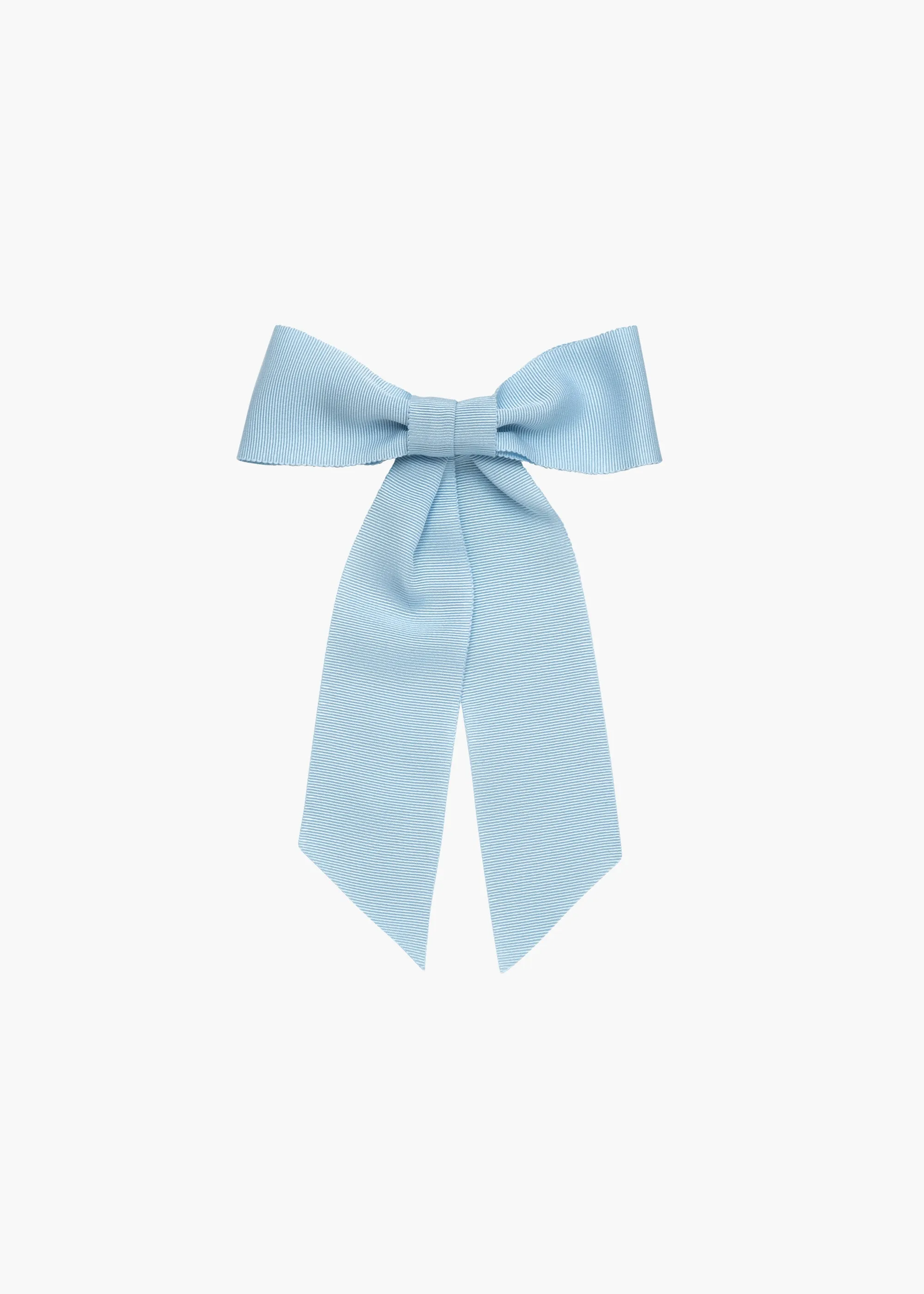 Alice Grosgrain Bow Barrette -- Powder