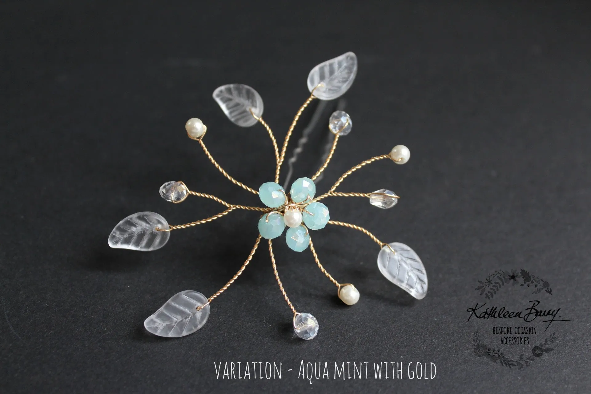 Amy Bridal hair pin - Colors to order - Sold Individually Silver, gold or rose gold
