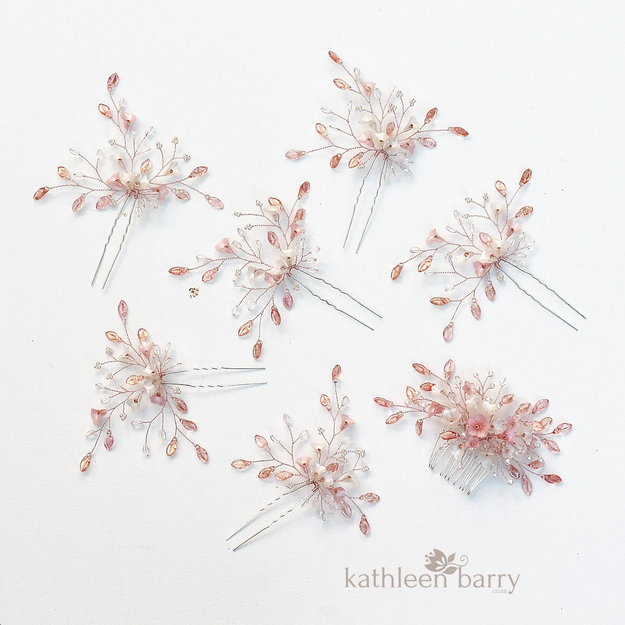 Anli hair comb - Floral hairpiece custom color variations available