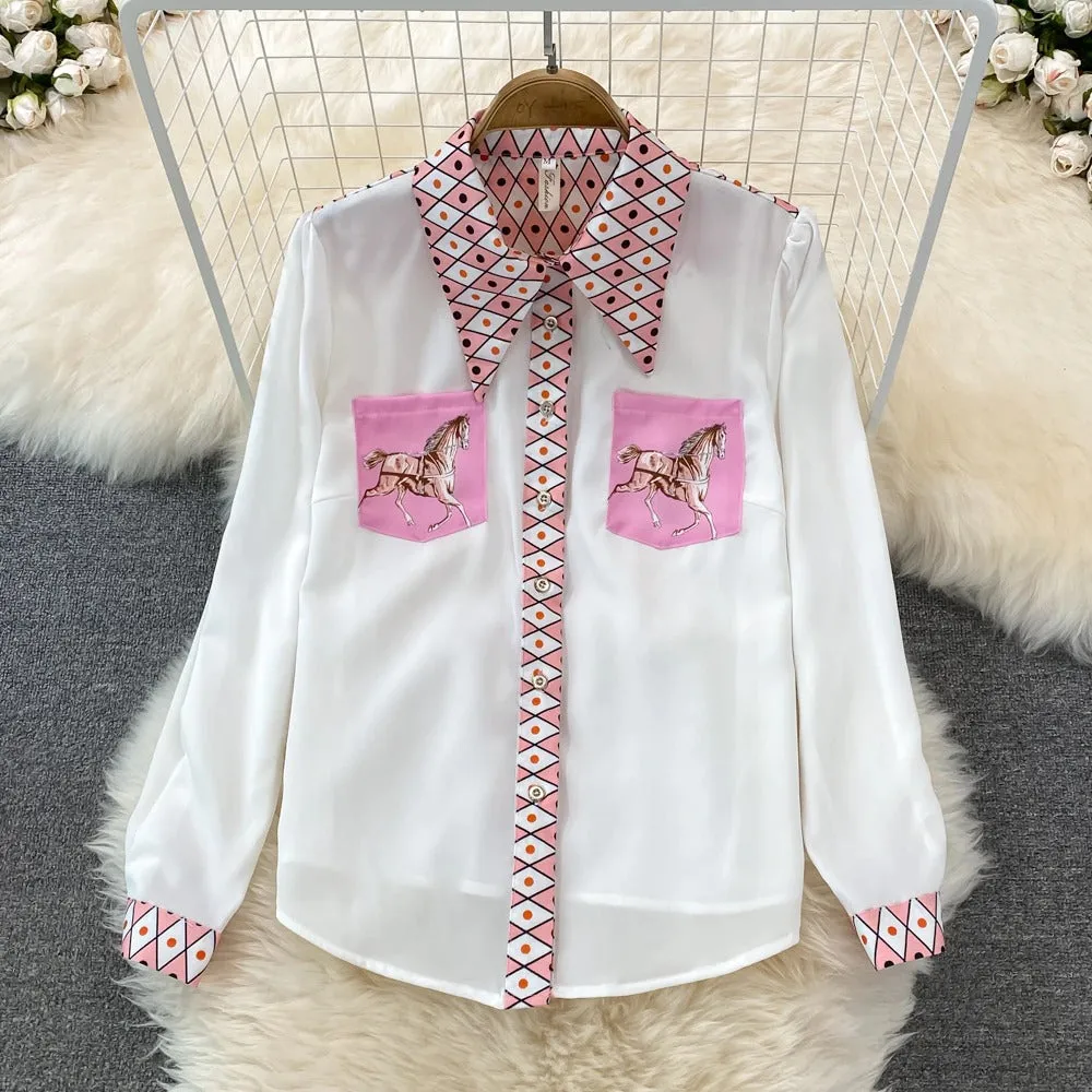 Audrina Summer Blouse and Skirt Set