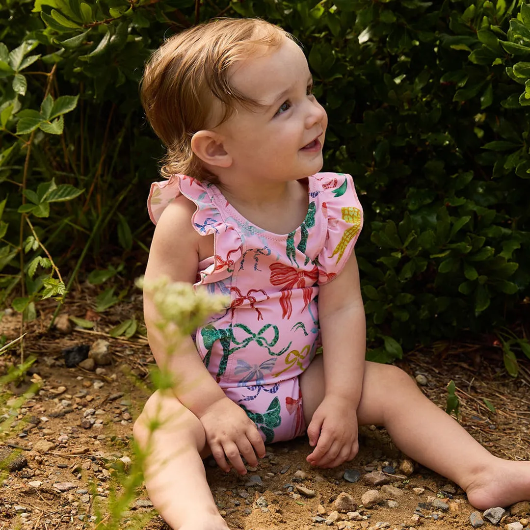 Baby Girls Katniss Suit - Watercolor Bows