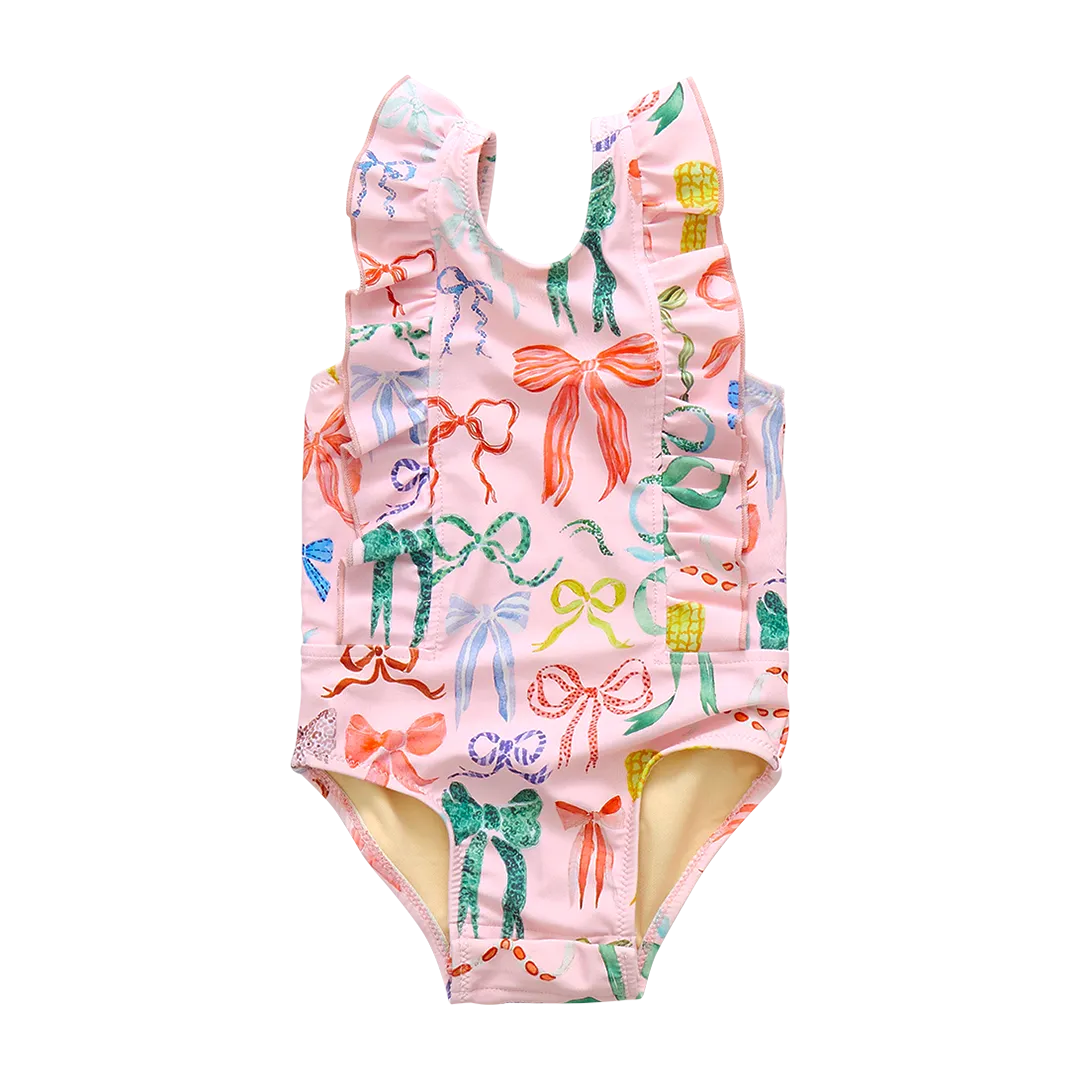Baby Girls Katniss Suit - Watercolor Bows