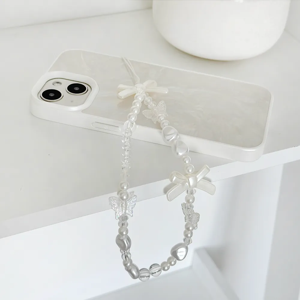 Beaded Phone Strap - Bows & Butterflies