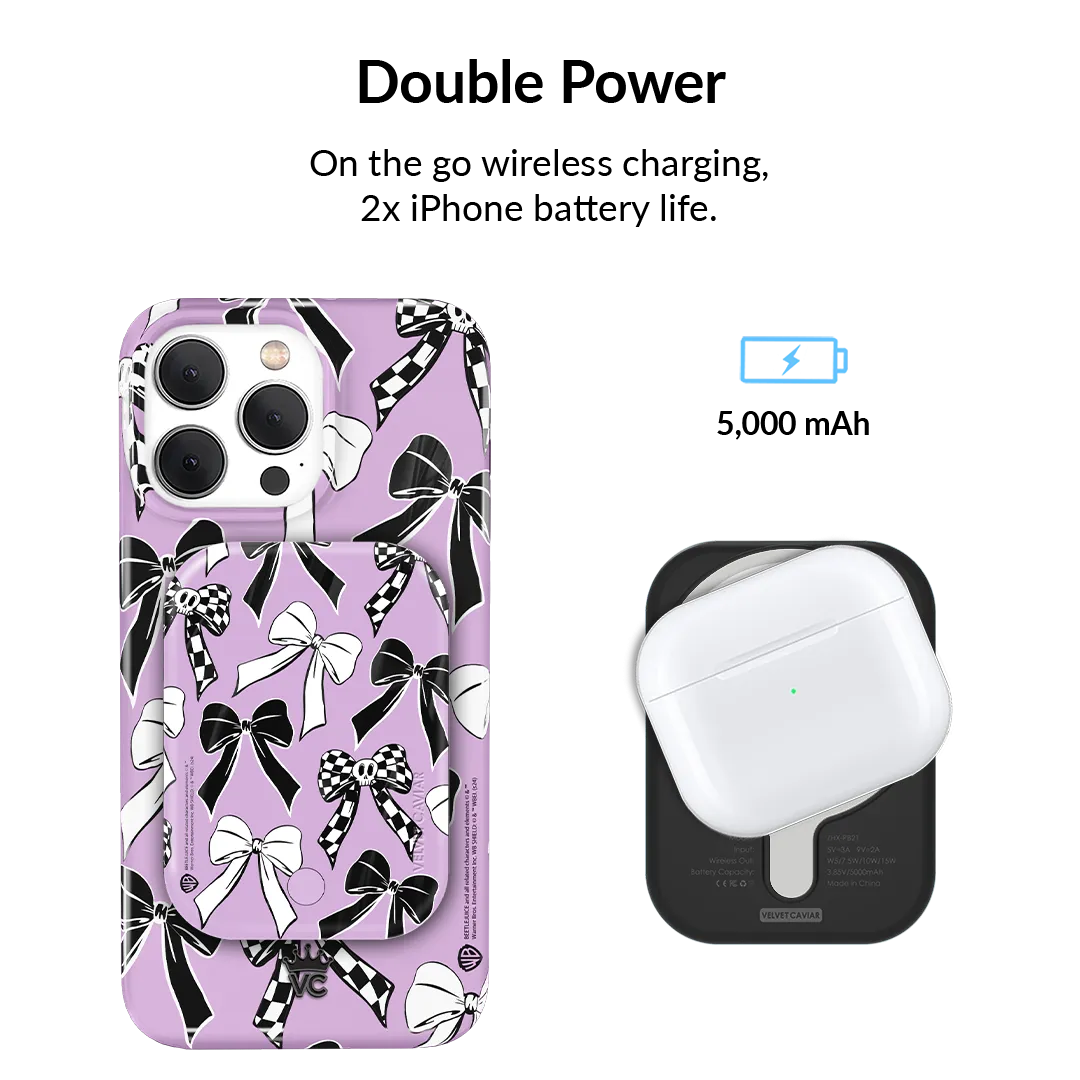Beetlejuice Bows MagSafe Battery Power Pack