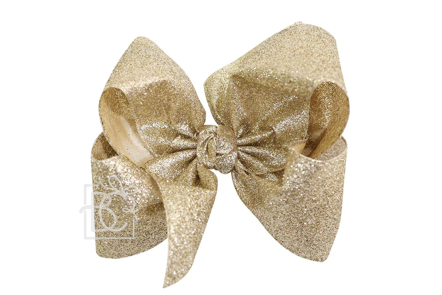 Beyond Creations 5.5" Glitter Metallic Alligator Clip Bow (Huge) Color Options