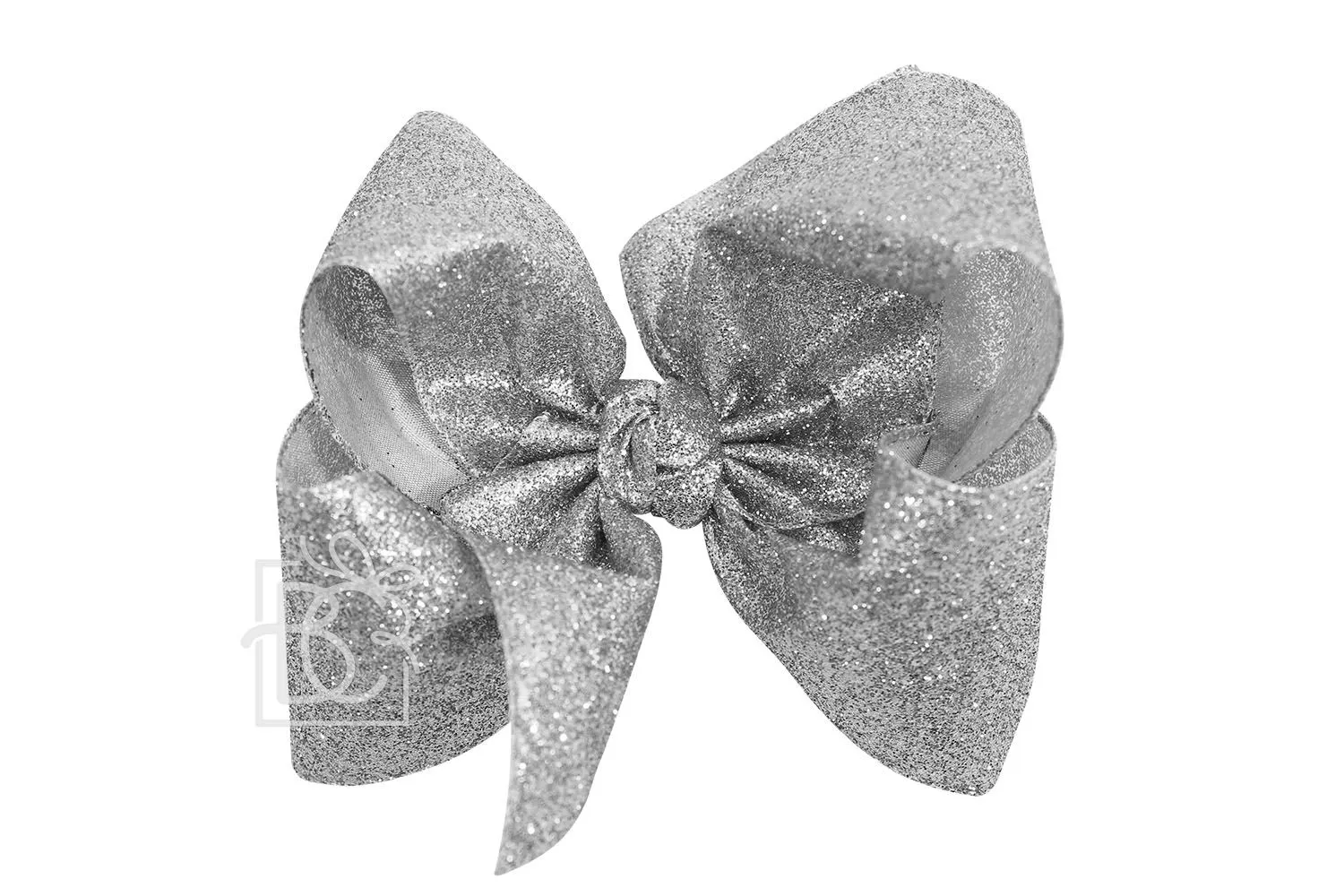 Beyond Creations 5.5" Glitter Metallic Alligator Clip Bow (Huge) Color Options