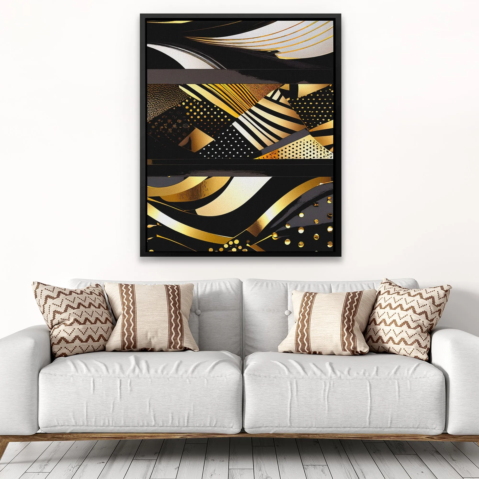 Black Gold Abstract V-2