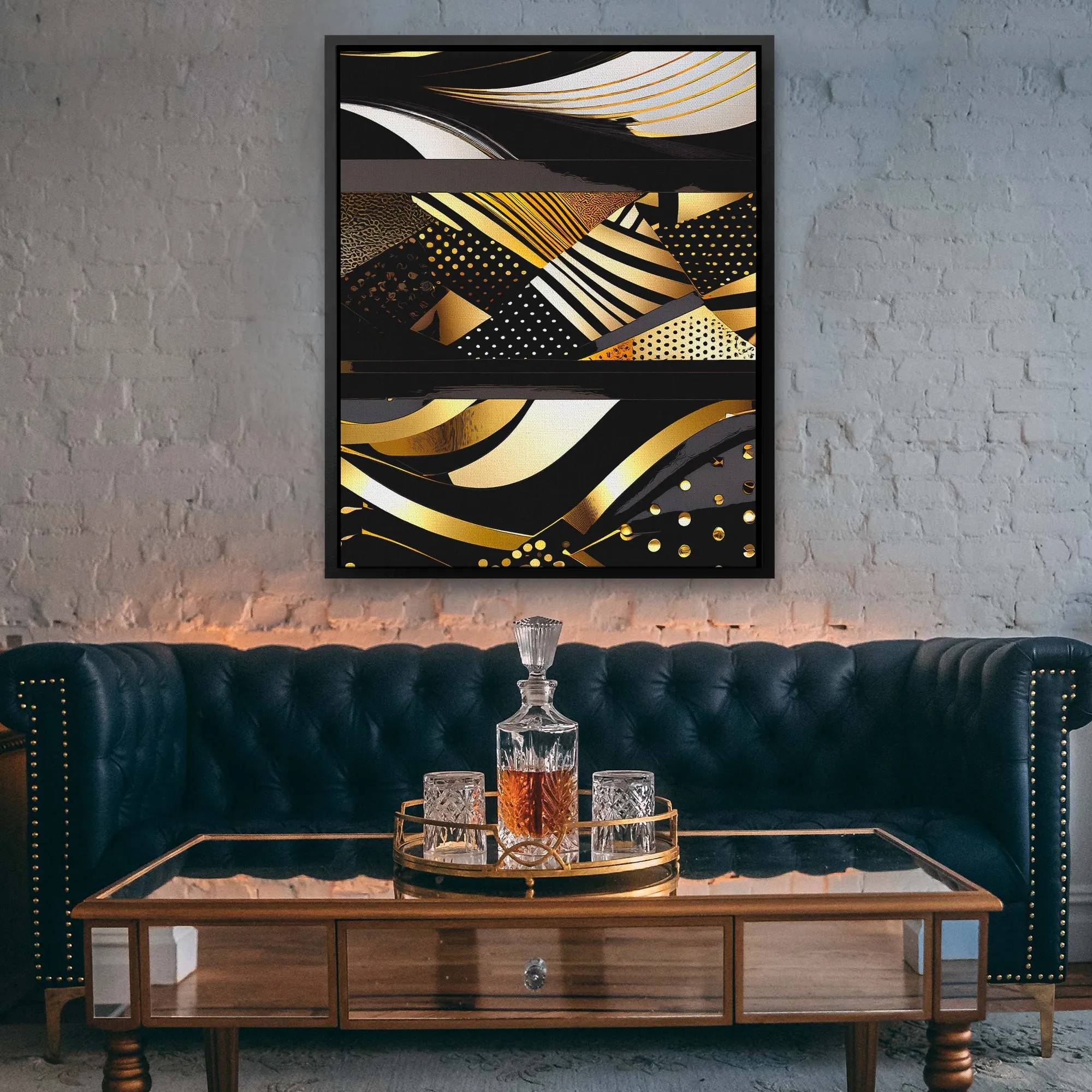 Black Gold Abstract V-2