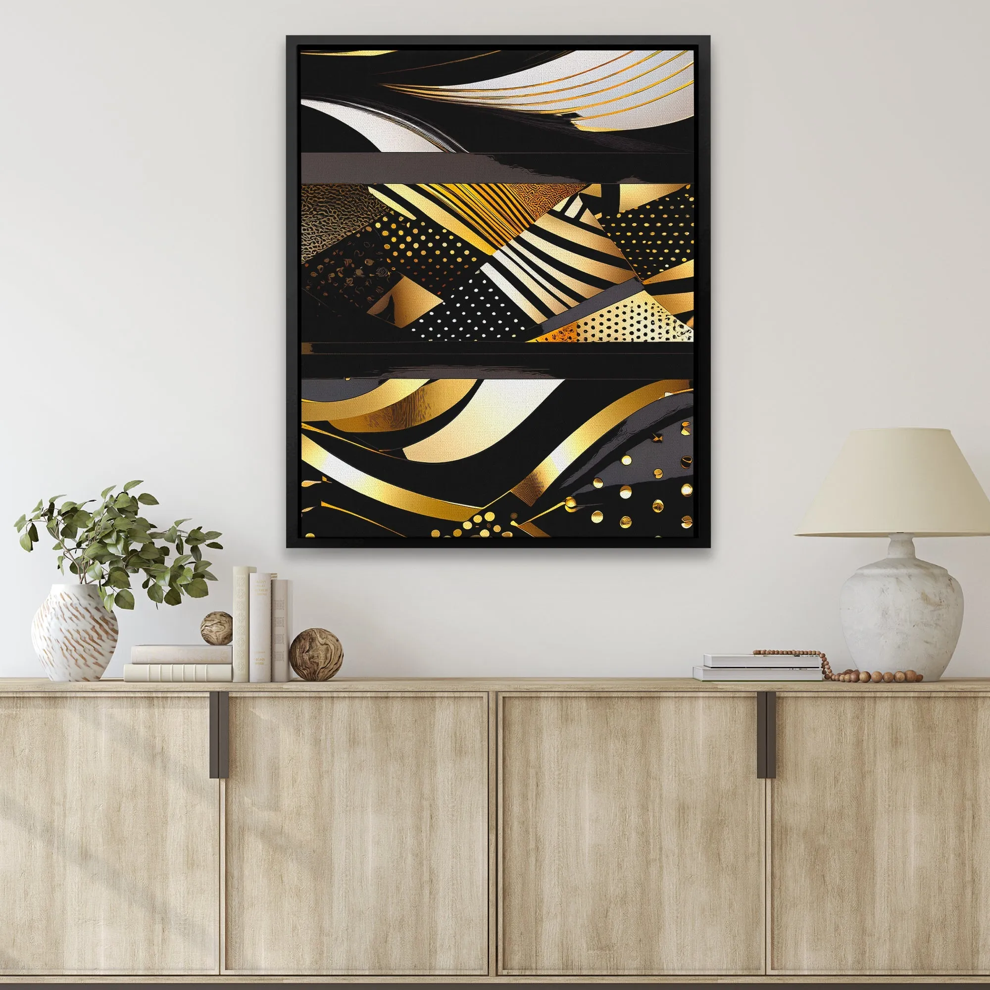 Black Gold Abstract V-2