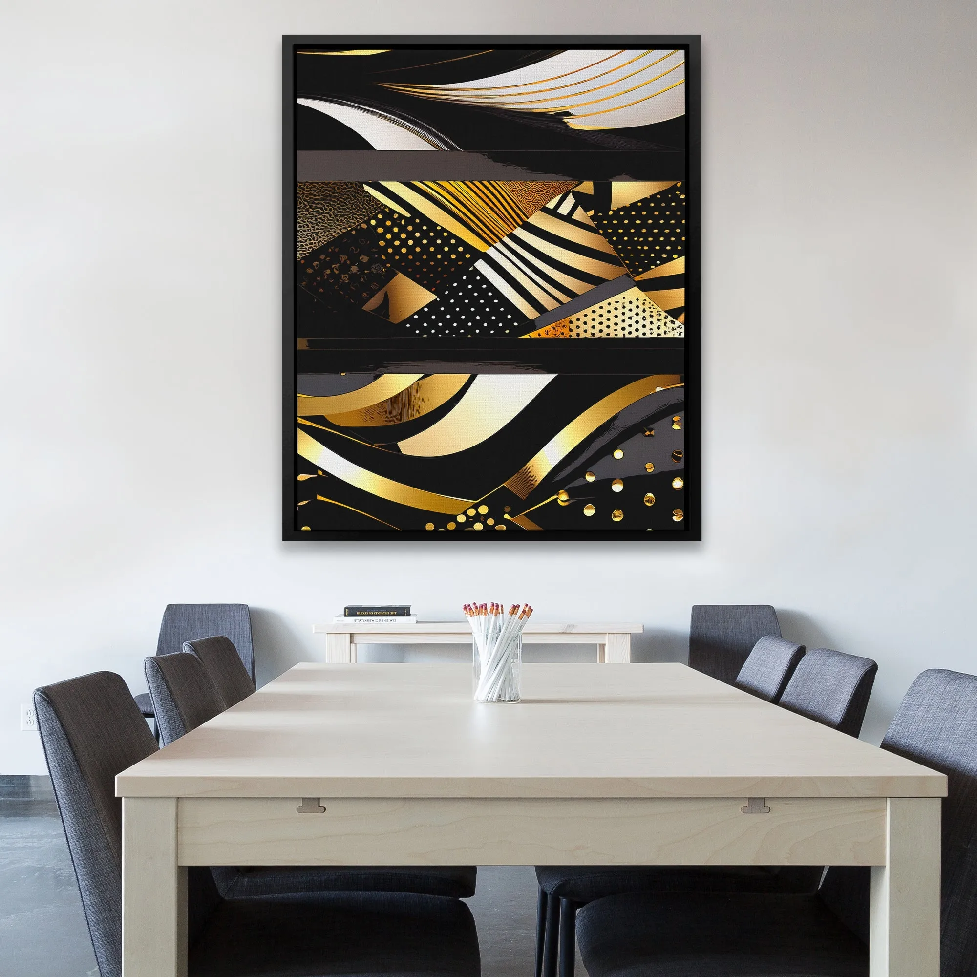 Black Gold Abstract V-2