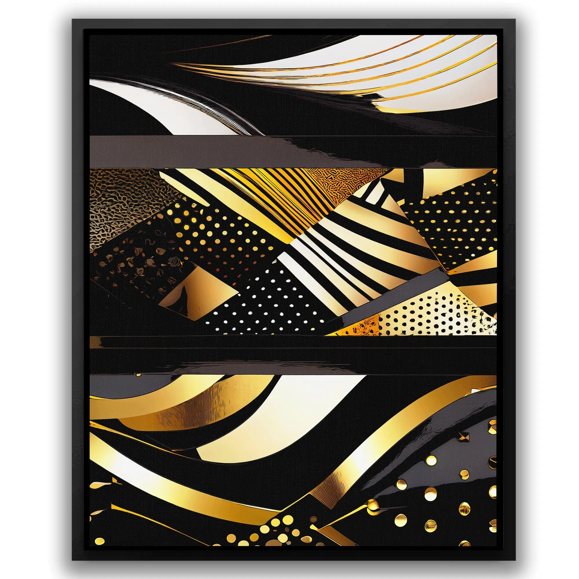 Black Gold Abstract V-2