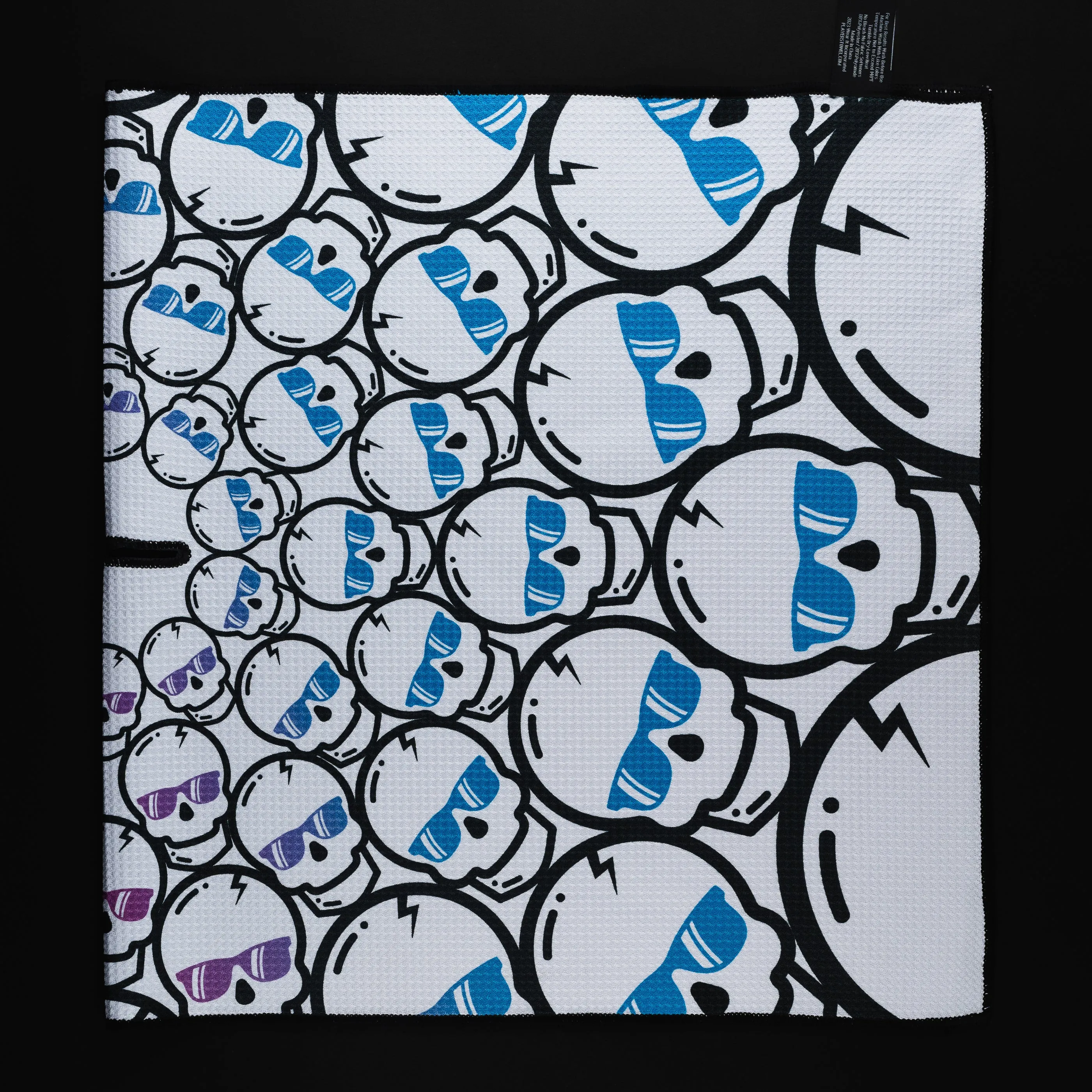 Blue & Pink Concentric Skulls Towel