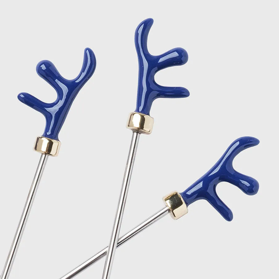 Blue Coral Cocktail Picks - Set of Six