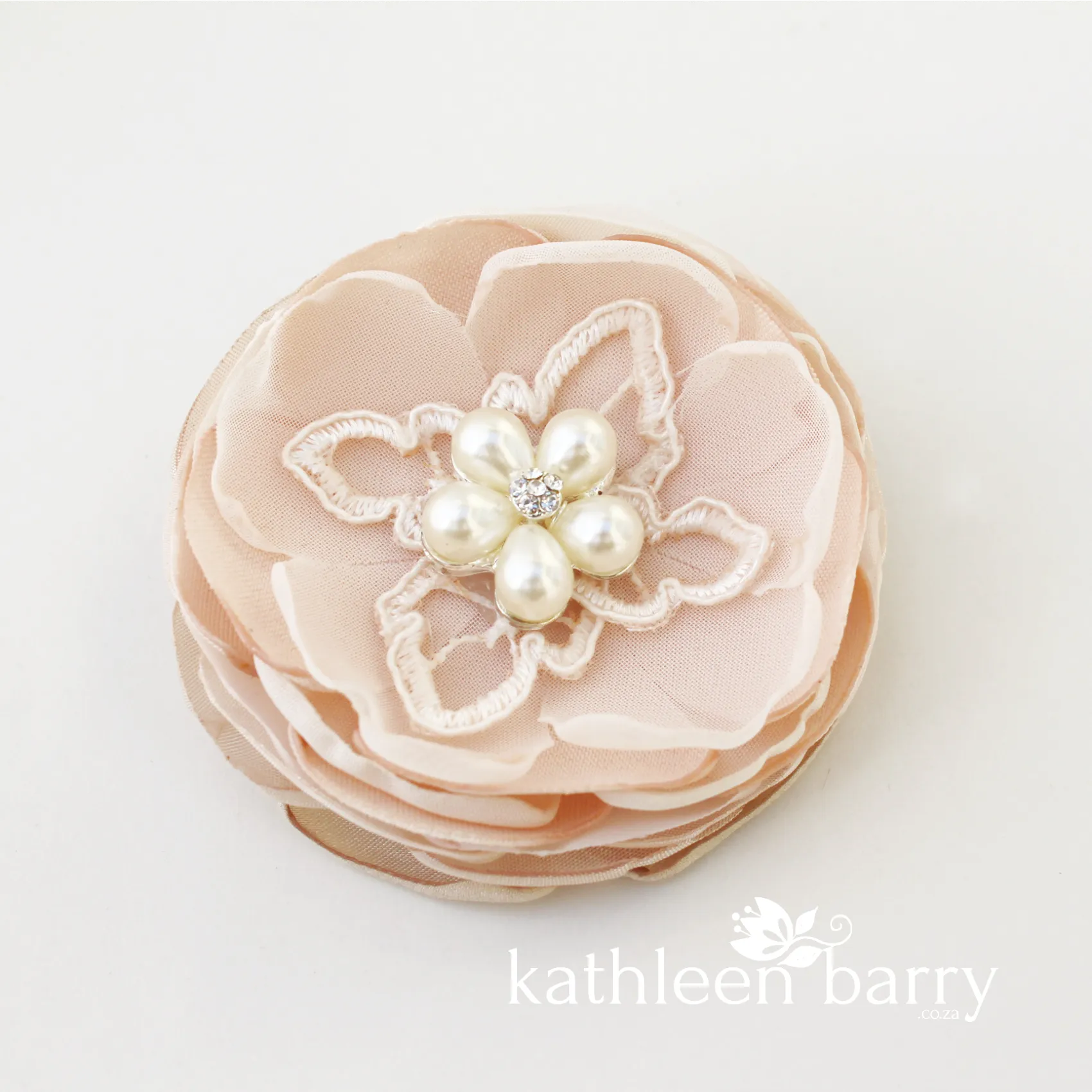 Blush pink hair flower or brooch - Bride, flower girl, bridesmaid, mother of the bride or groom gifts