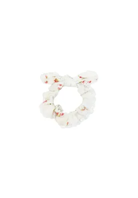 Bow Tie Lace Scrunchy- The Penelope Hair Tie - Vintage Floral (Shipping Included)