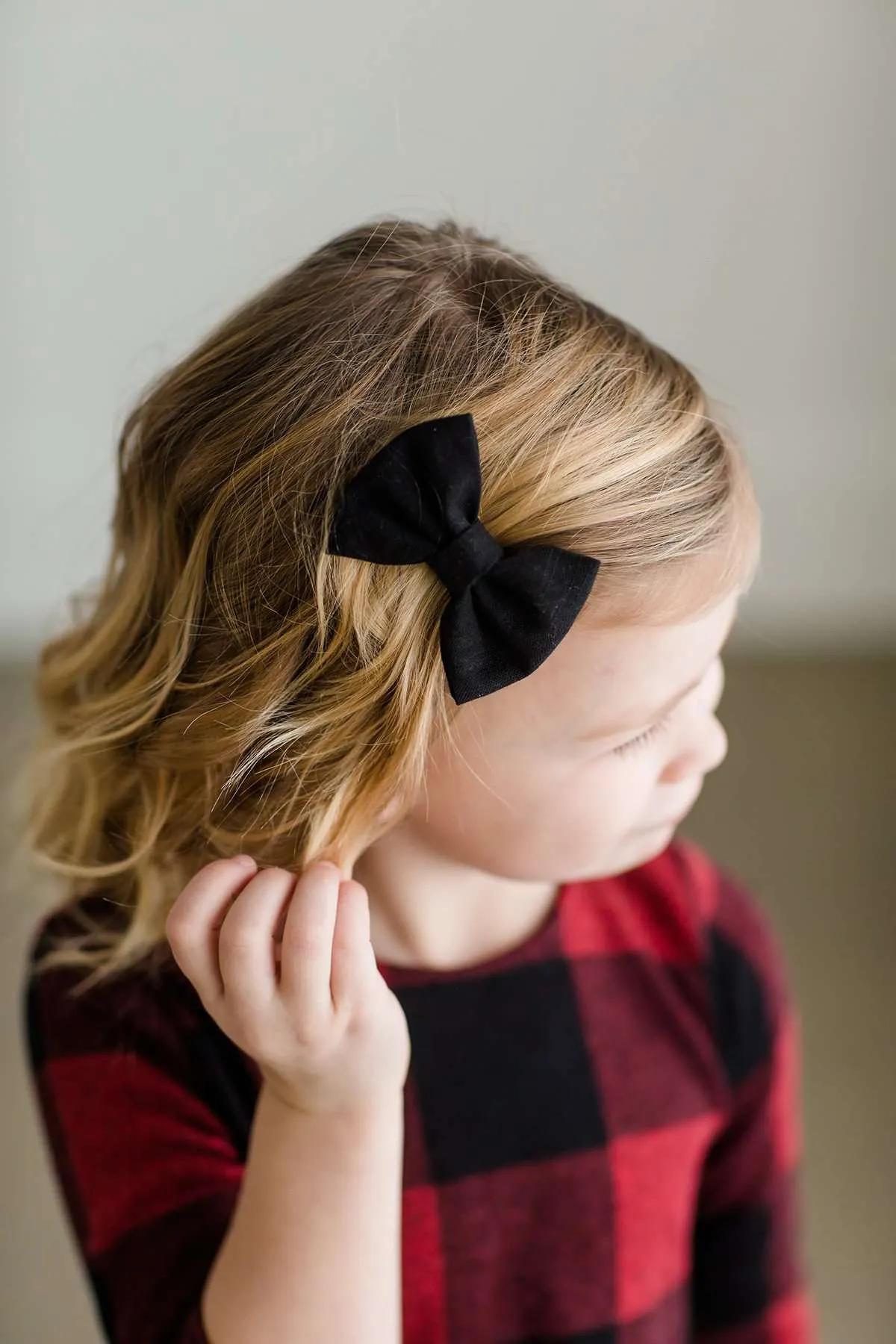 Buffalo Check Holly Bow Set - FINAL SALE