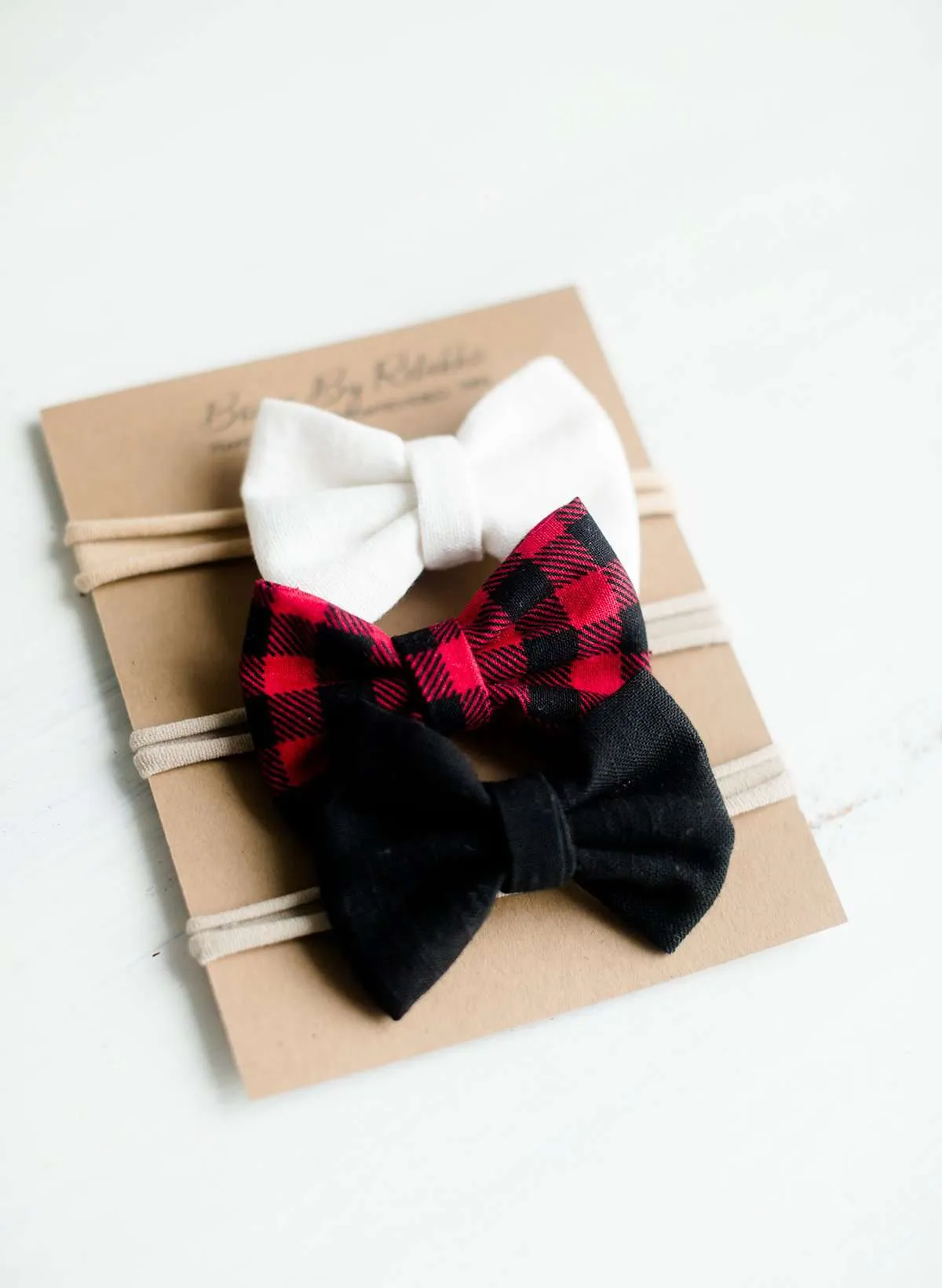 Buffalo Check Holly Bow Set - FINAL SALE