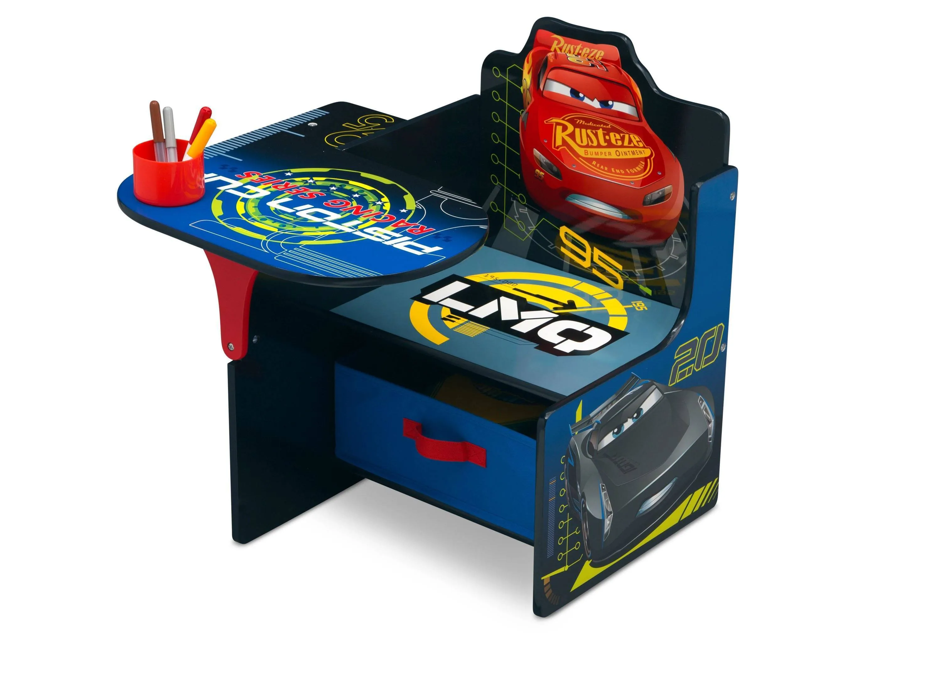 Cars Chair Desk with Storage Bin
