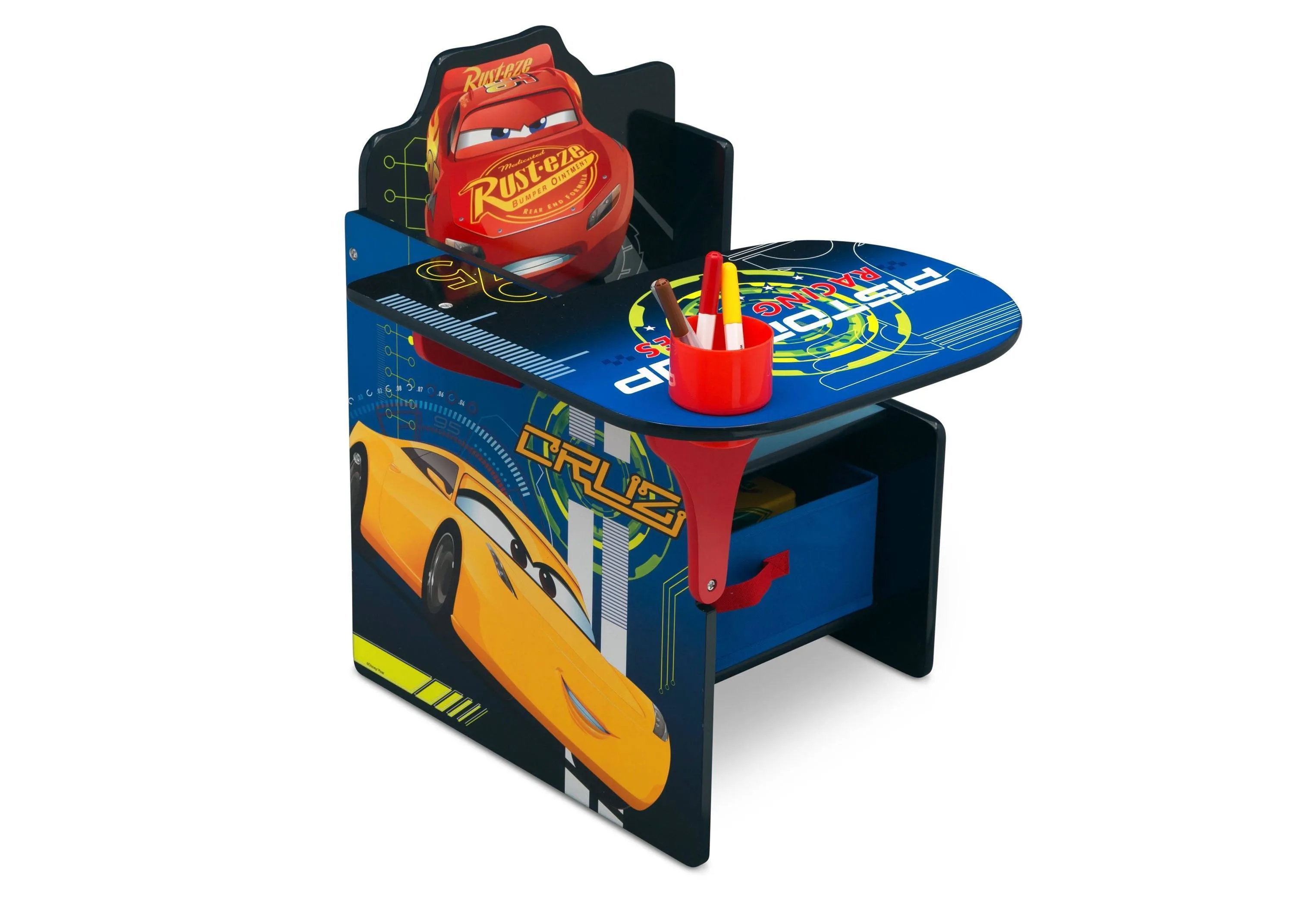 Cars Chair Desk with Storage Bin