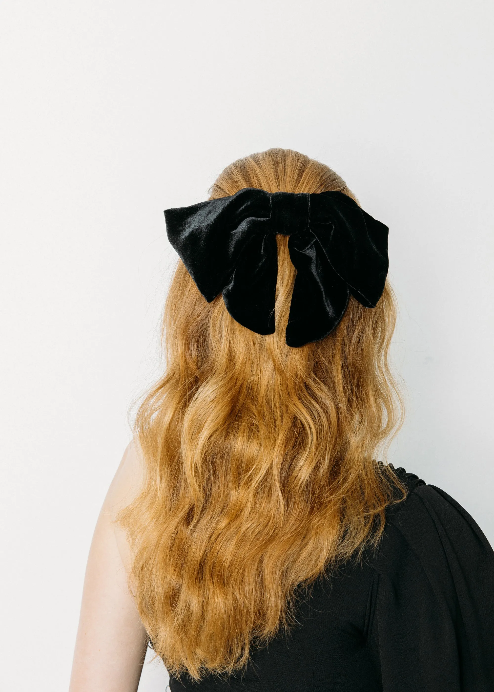 Celine Bow Barrette -- Black