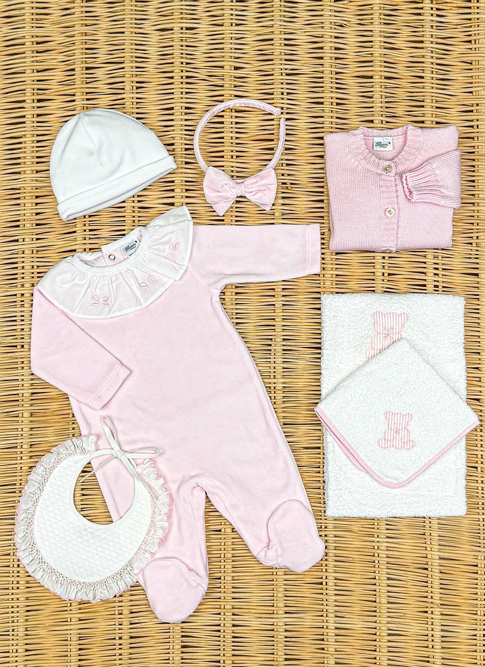 Chenille Sleepsuit Embroidered Collar