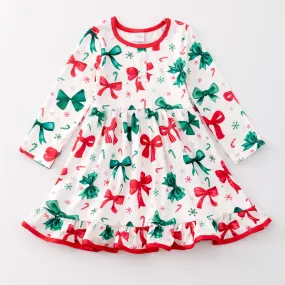 CHRISTMAS BOWS DRESS