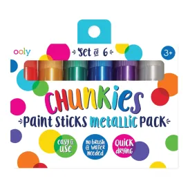 Chunkies Paint Sticks Metallic - Set of 6 by OOLY Chunkies Paint Sticks Metallic - Set of 6 by OOLY