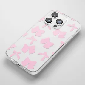Clear Phone Case - Pink Bows