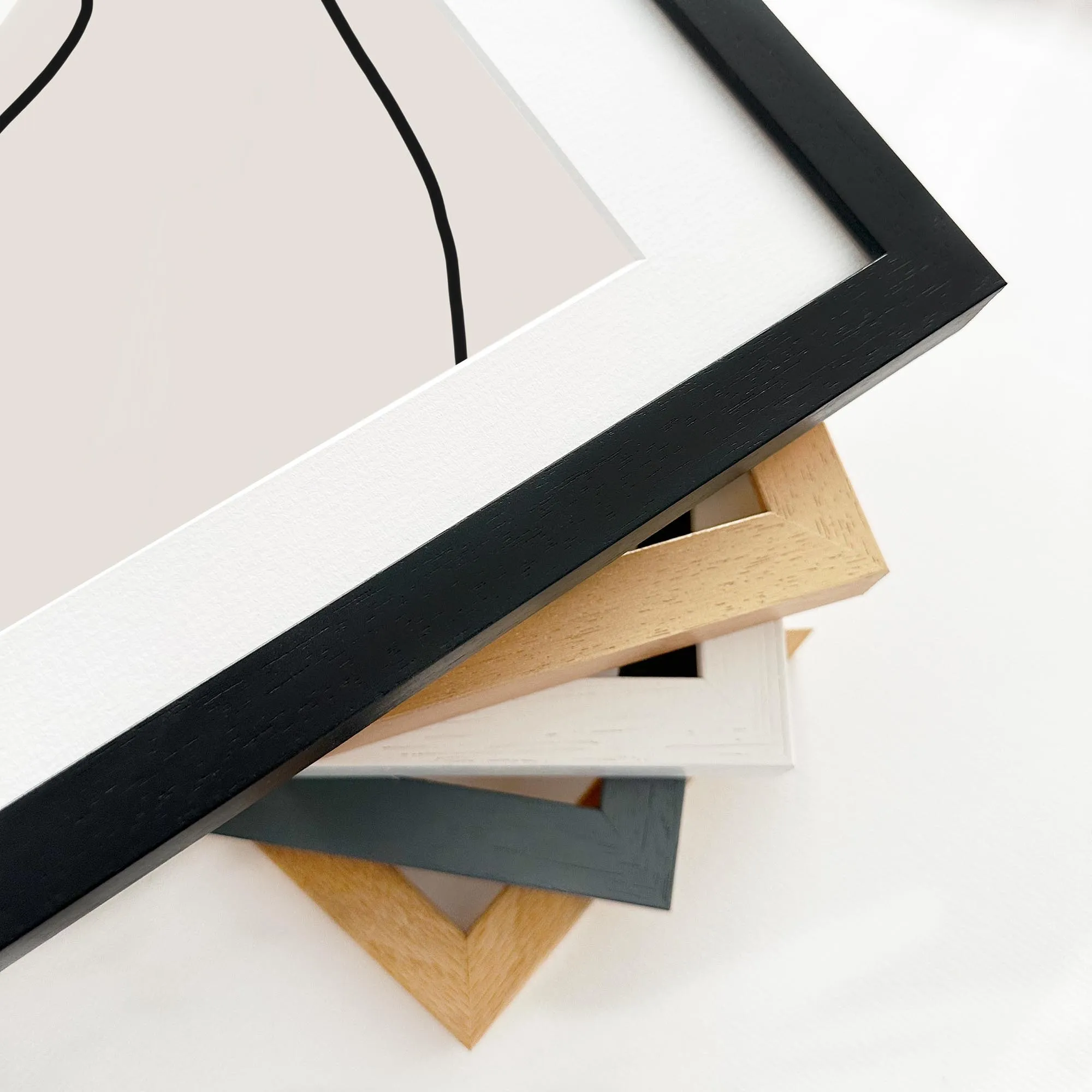 Contemporary Face Line Framed Art