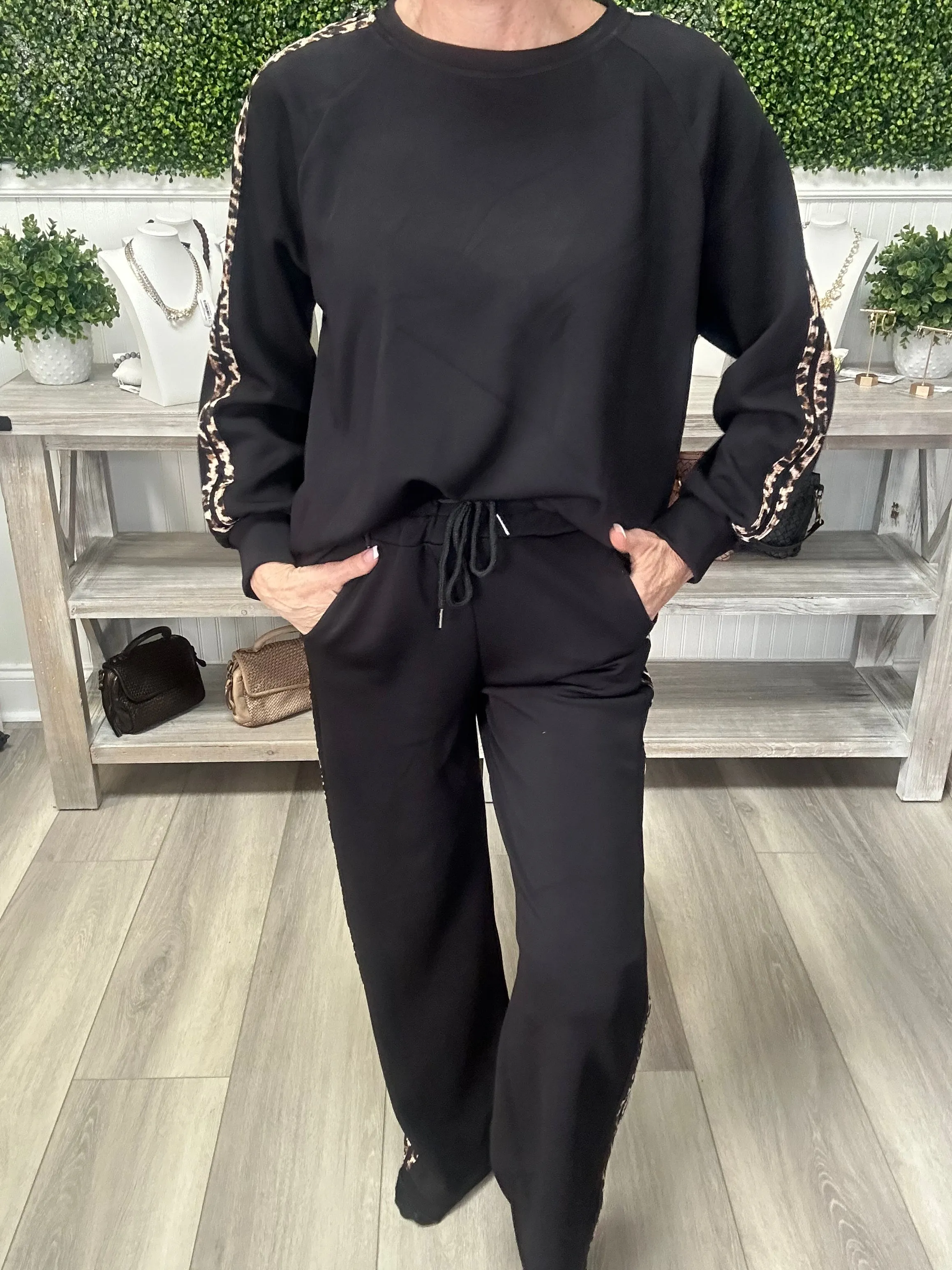 Cozy Leopard Set with Side Detail