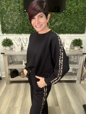 Cozy Leopard Set with Side Detail