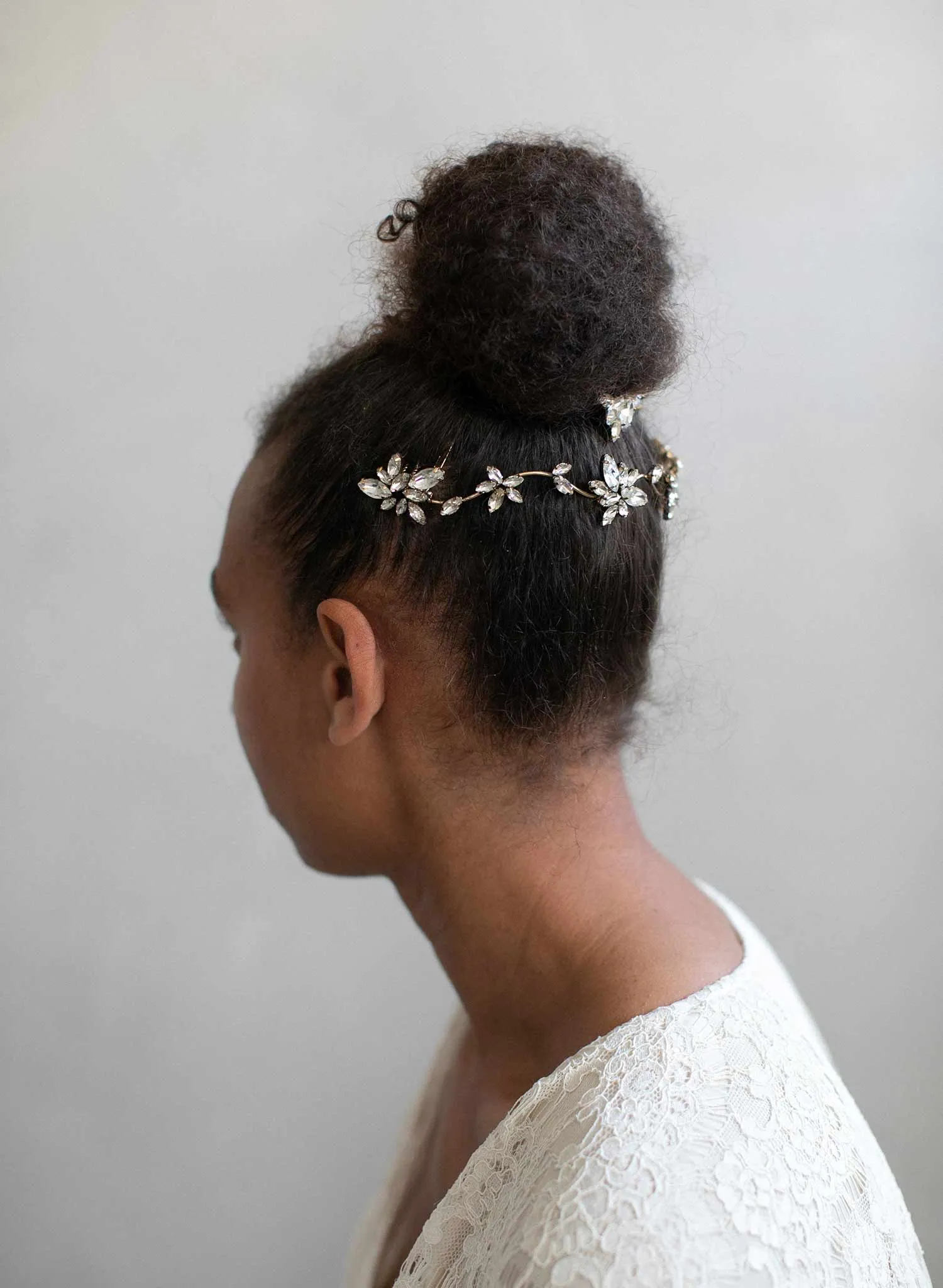 Crystal wavy burst headpiece - Style #919
