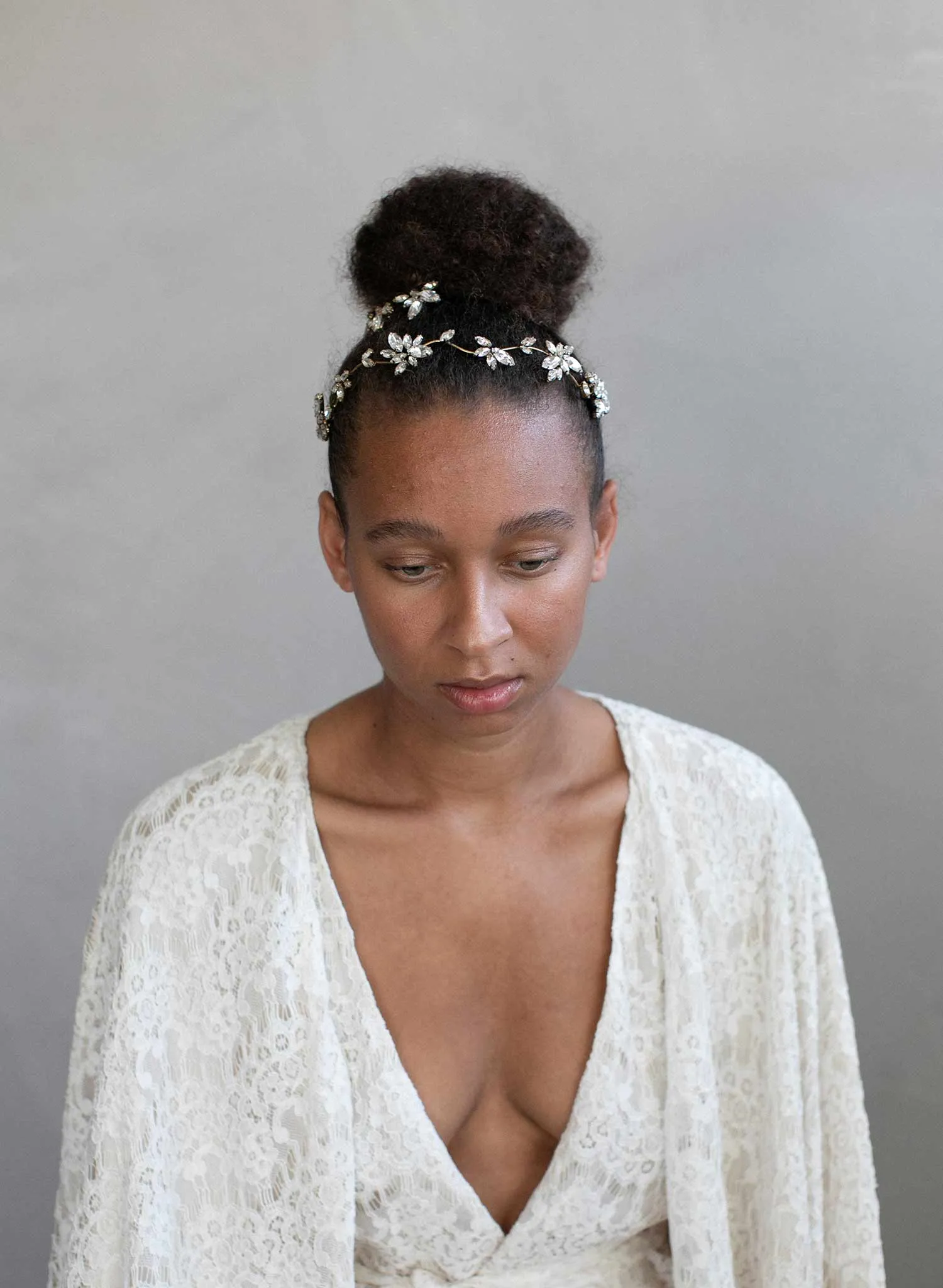 Crystal wavy burst headpiece - Style #919