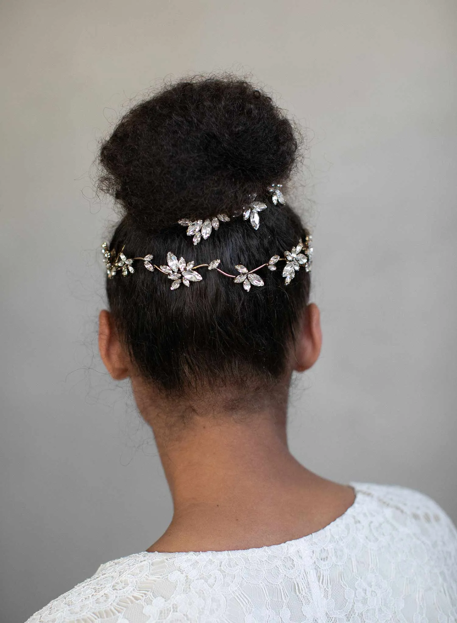 Crystal wavy burst headpiece - Style #919
