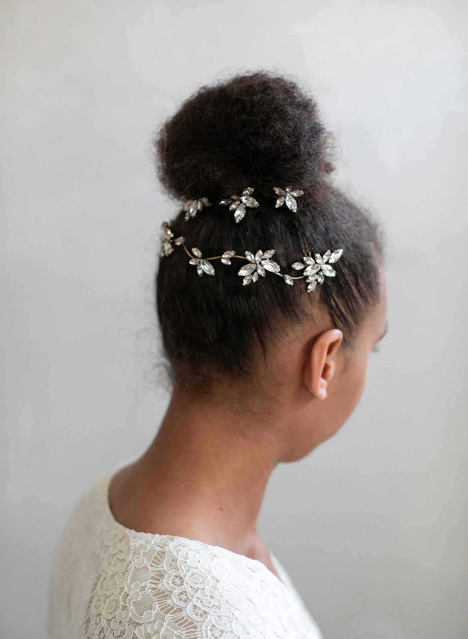 Crystal wavy burst headpiece - Style #919