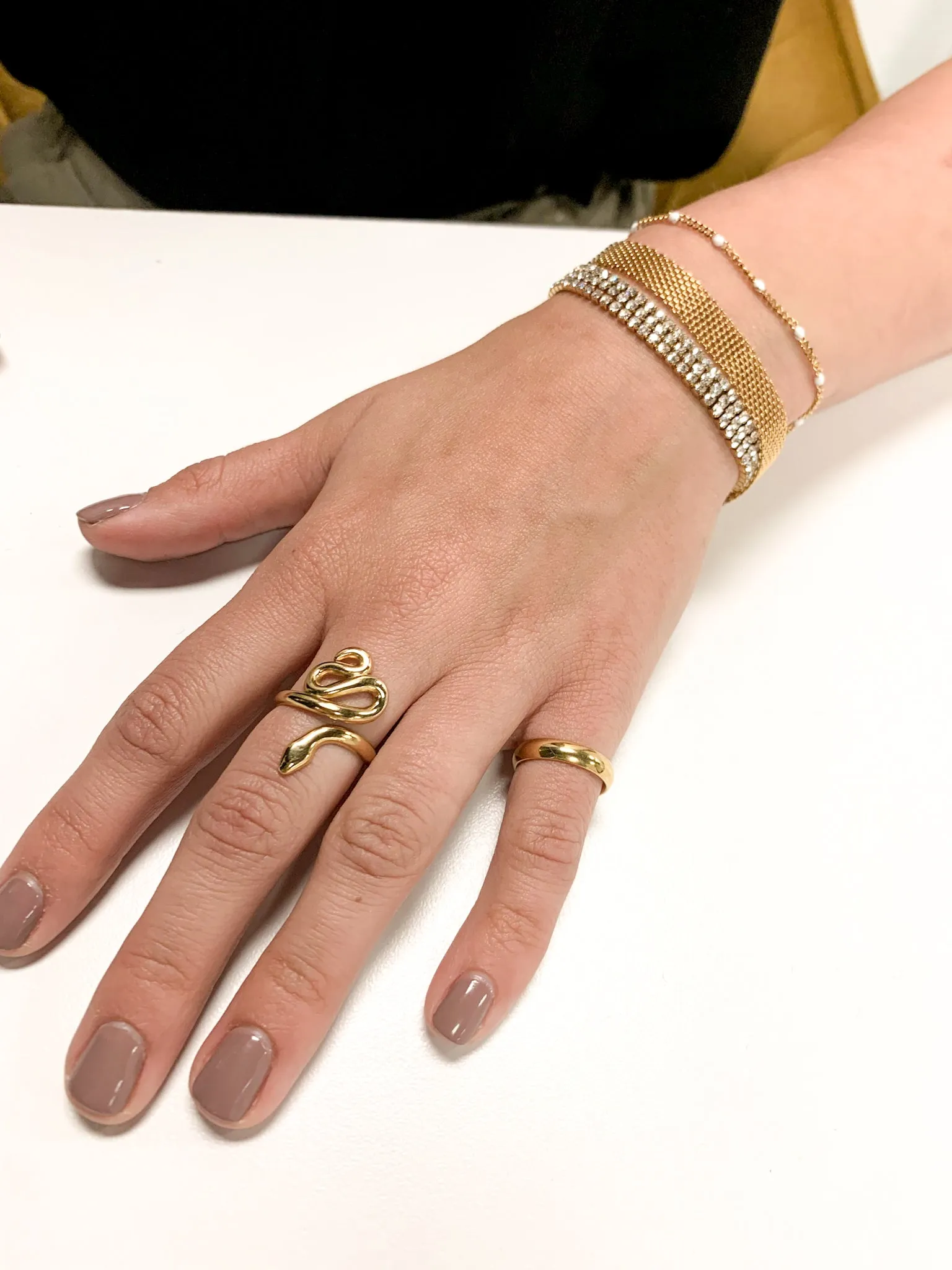 Curb and Enamel Bracelet