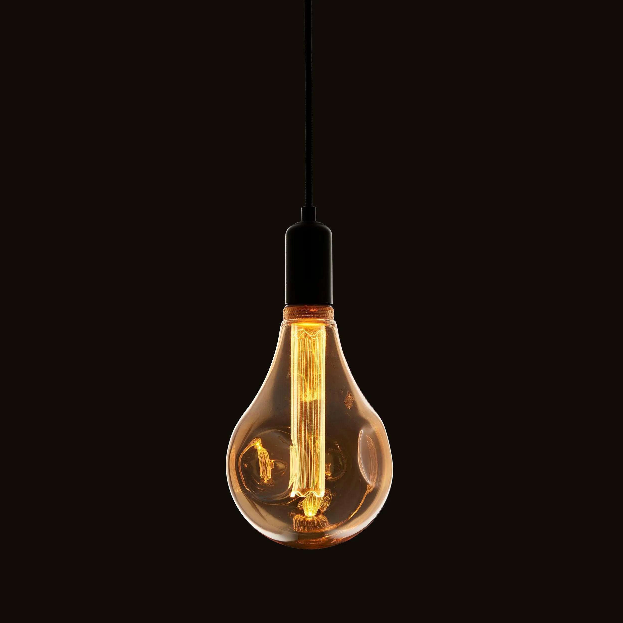 Dimple E27 Amber Globe 2.5w Decorative LED Light Bulb - 148mm