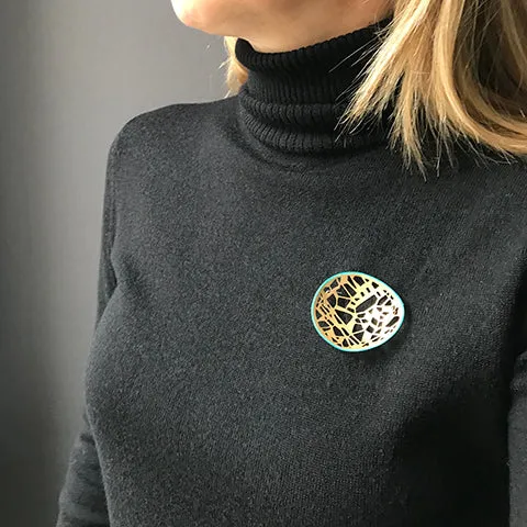 Doodle Brooch-Oval