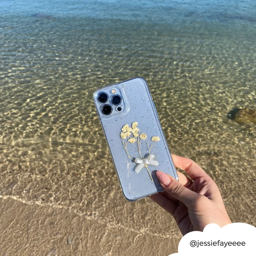 Dried Flowers Clear Phone Case