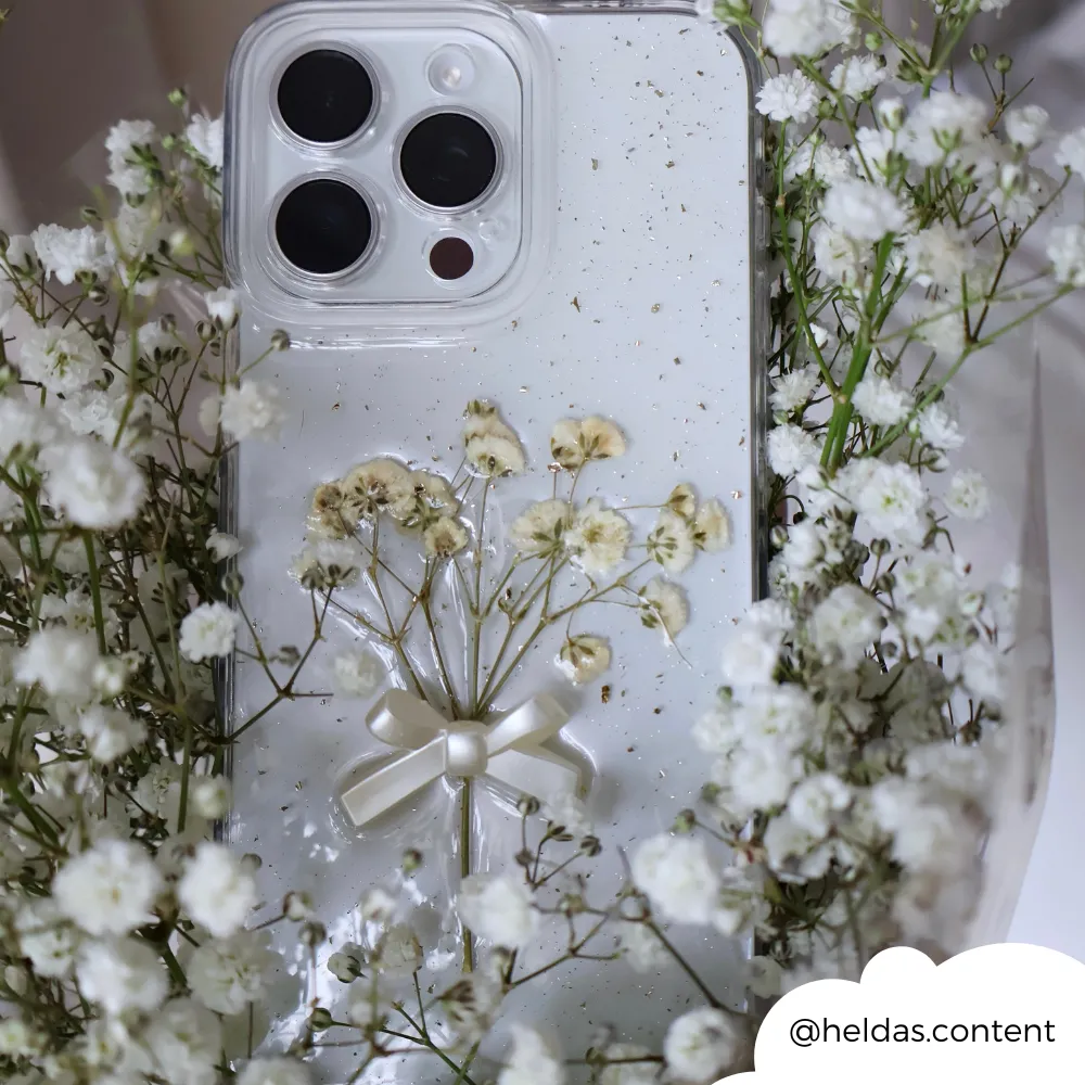Dried Flowers Clear Phone Case