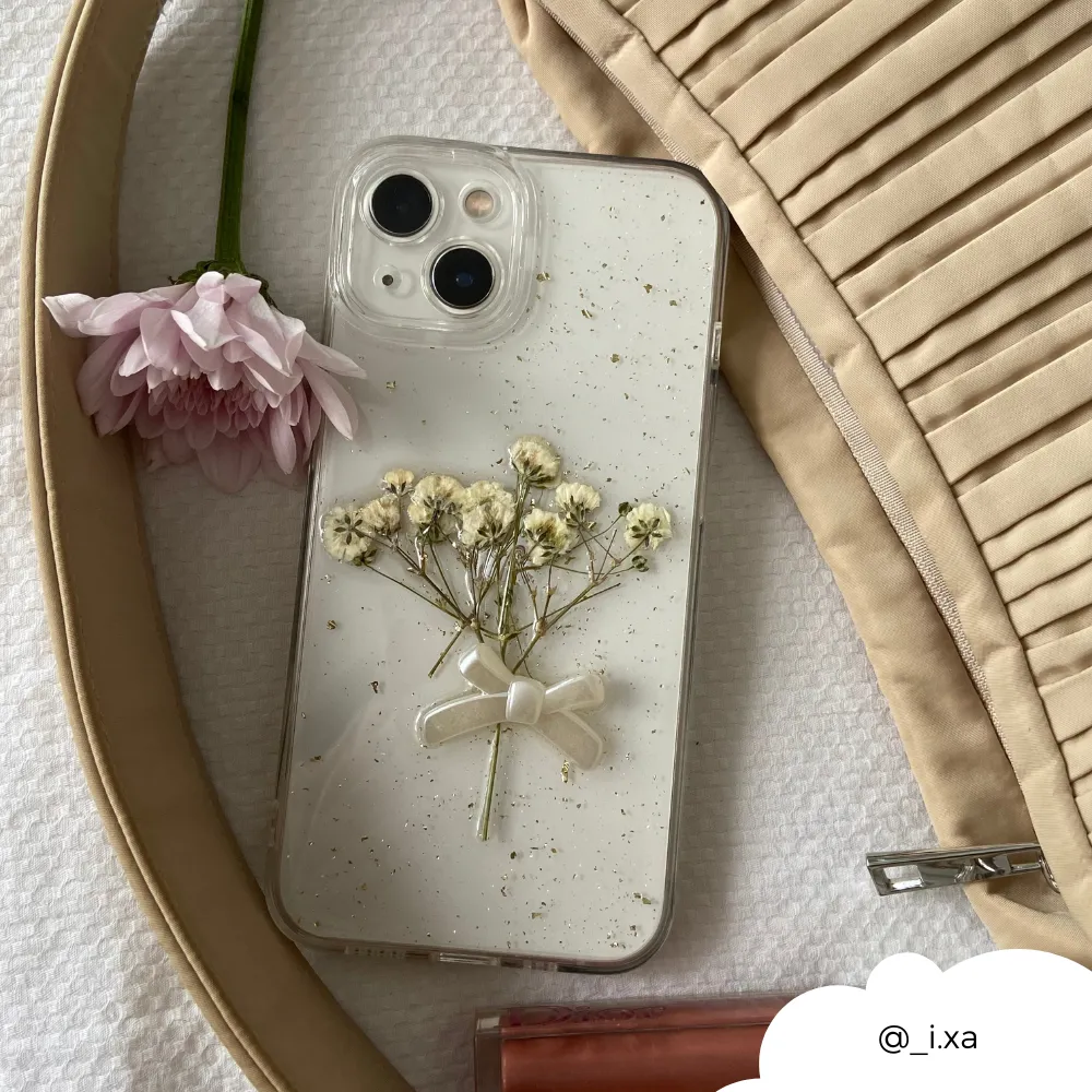 Dried Flowers Clear Phone Case